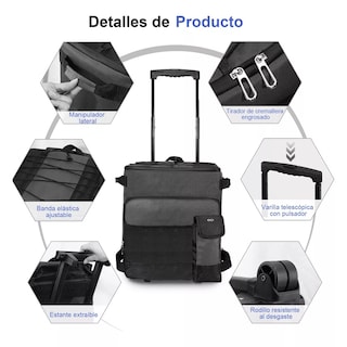 Foto 5 | Language Hielera Con Ruedas Bolsa Térmica Portátil 43l Eo Safe Imports Esi-13881-1 Negro