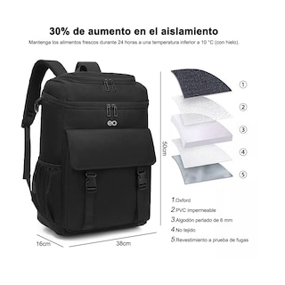 Foto 2 | Hielera Portatil Impermeable Y A Prueba De Fugas 35l Eo Safe Imports Esi-7468-1 Negro
