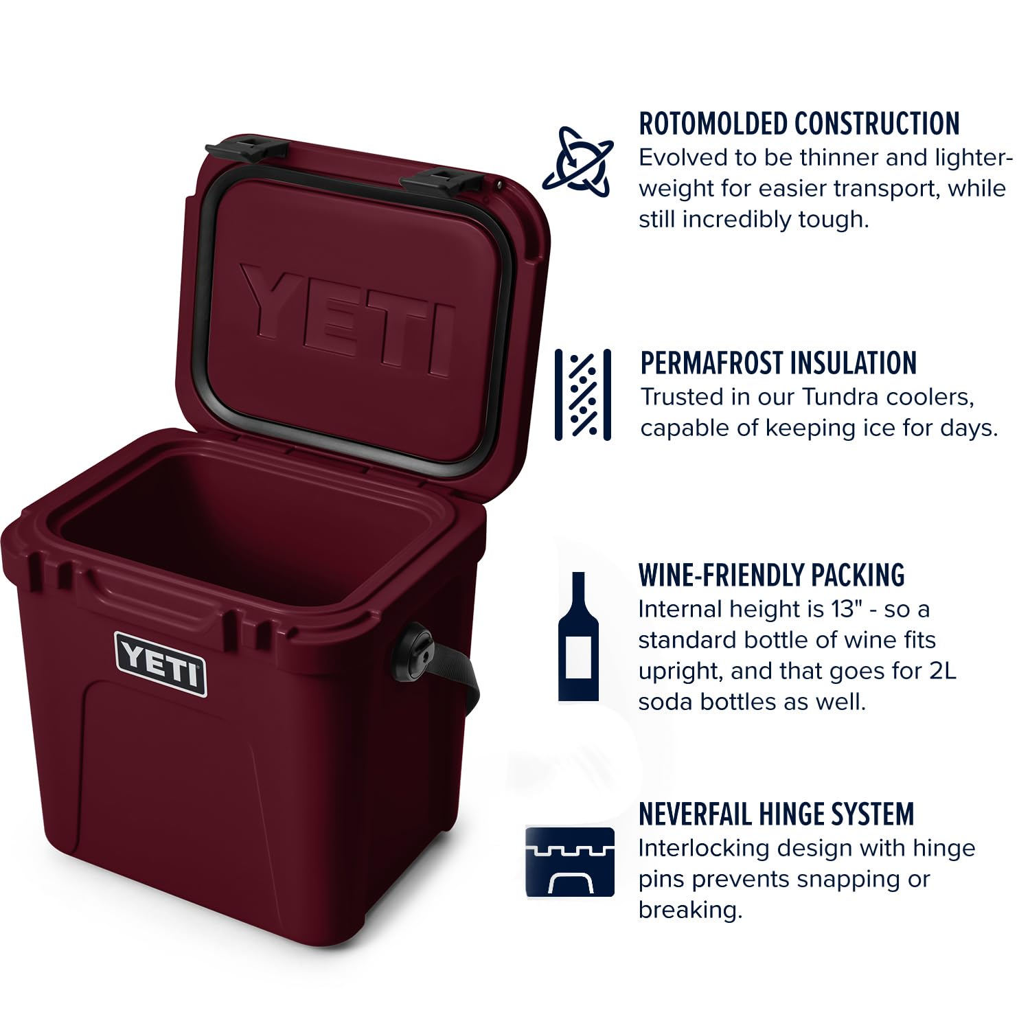 Foto 4 pulgar | Hielera Yeti Roadie 24 Wild Vine Red Con Capacidad De 24 Litros - Venta Internacional.