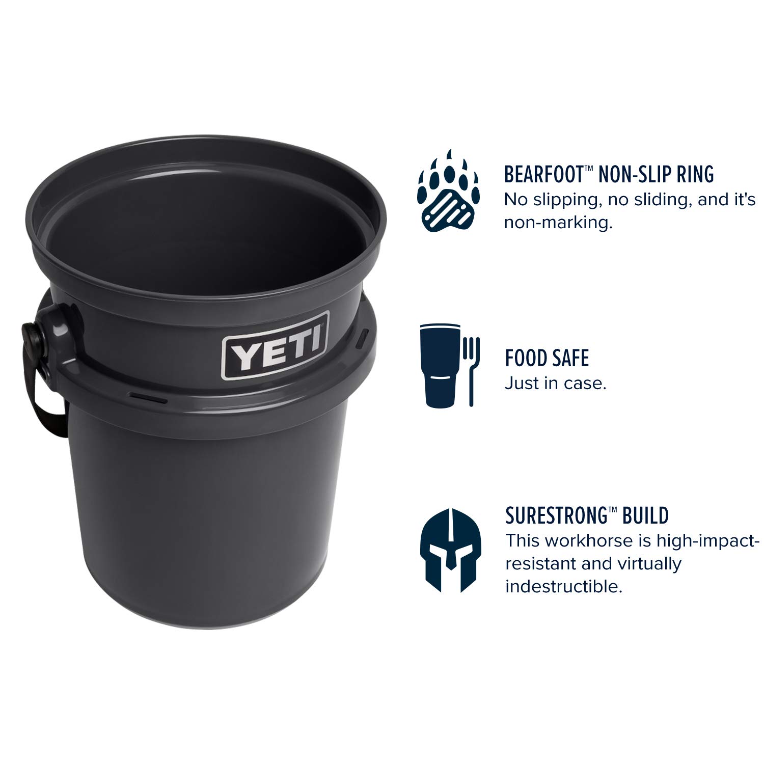 Foto 4 pulgar | Bucket Yeti Loadout, Carbón Vegetal Resistente A Impactos, 5 Galones - Venta Internacional.