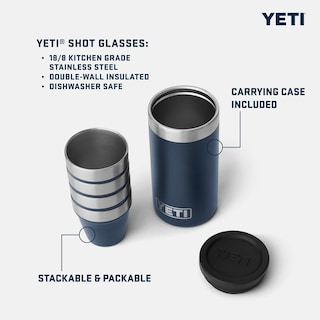 Foto 2 | Gafas De Chupito Yeti Big Sky Blue, 50 Ml, Juego De 4 Con Funda - Venta Internacional.