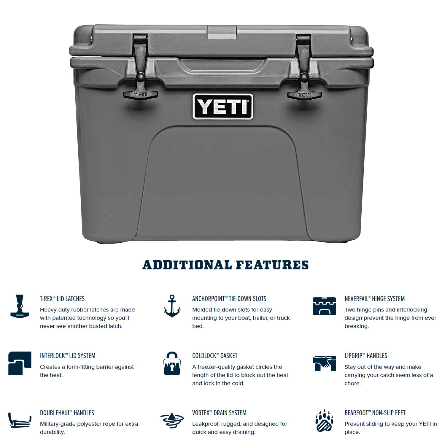 Foto 7 pulgar | Hielera Yeti Tundra 35 Carbón 21l - Venta Internacional.