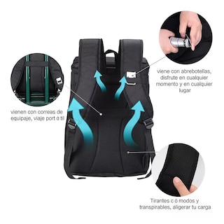 Foto 4 | Mochila Hielera Enfriador Impermeable Y Portátil 27l Eo Safe Imports Esi-7469-1 Negro