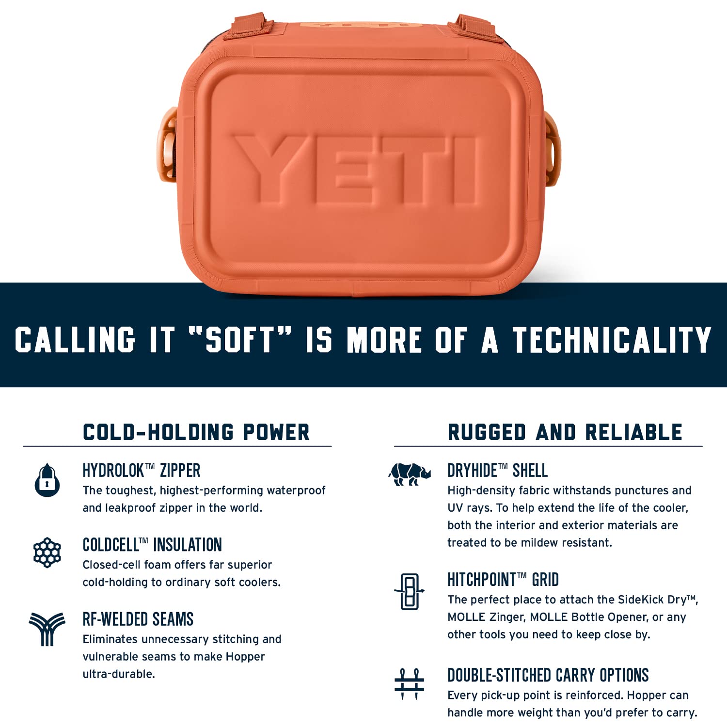 Foto 6 | Nevera Blanda Portátil Yeti Hopper Flip 8 High Desert Clay - Venta Internacional.