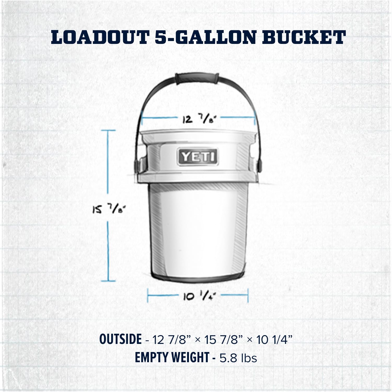 Foto 5 pulgar | Bucket Yeti Loadout, 5 Galones, Color Violeta Ultramar - Venta Internacional.