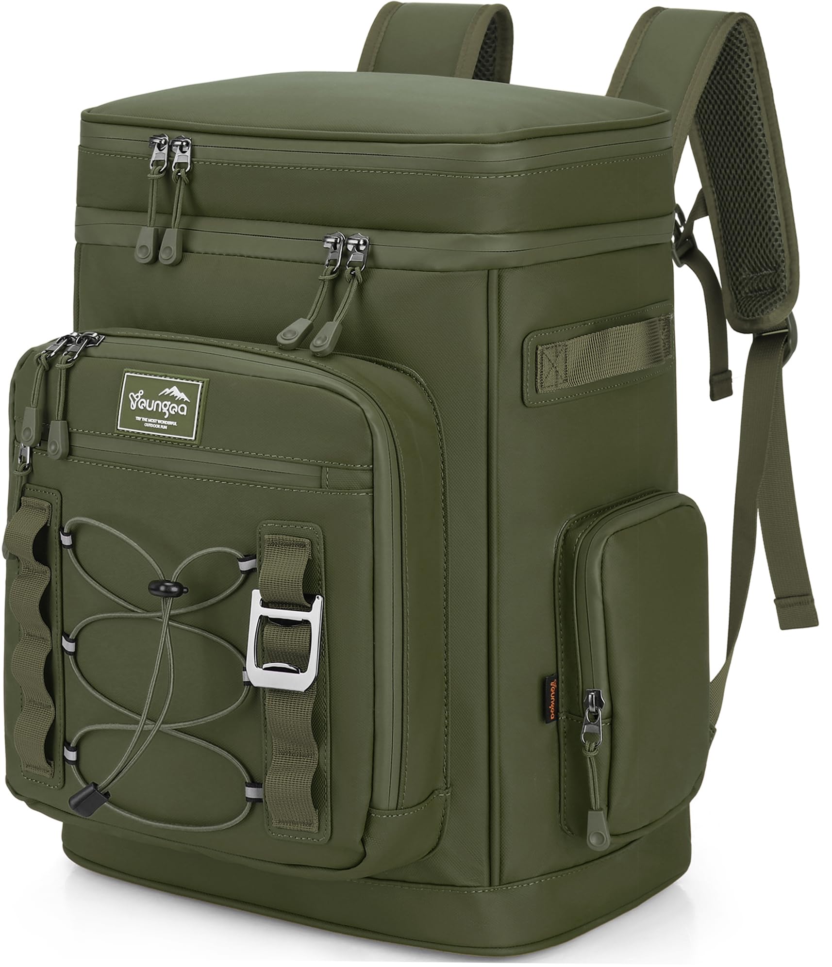 Foto 1 | Mochila Térmica Youngoa Para 42 Latas, Aislante, Impermeable, Verde - Venta Internacional.