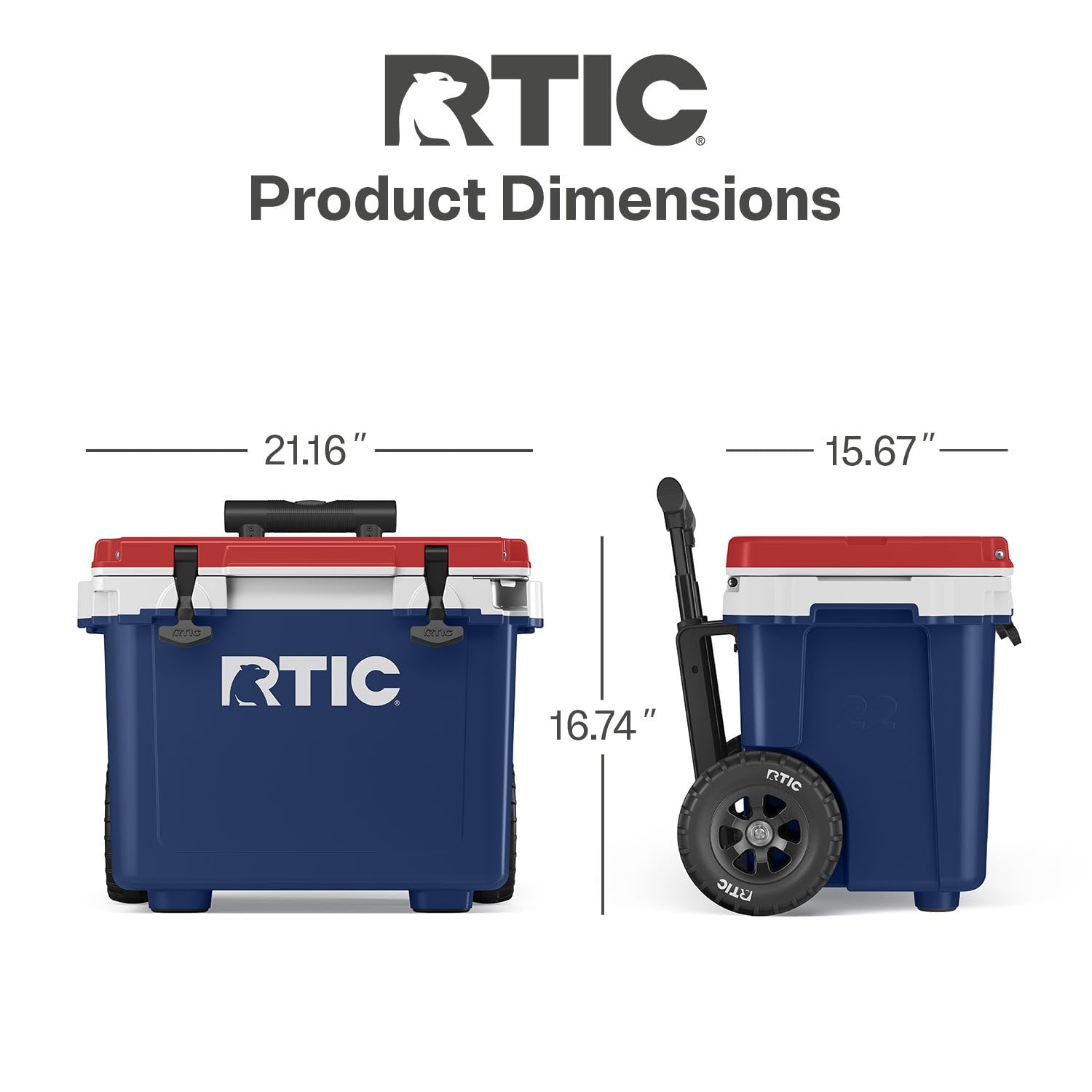 Foto 6 pulgar | Cooler Rtic 22qt, Ultraligero, Con Ruedas, Aislamiento Duro, 22 L - Venta Internacional.