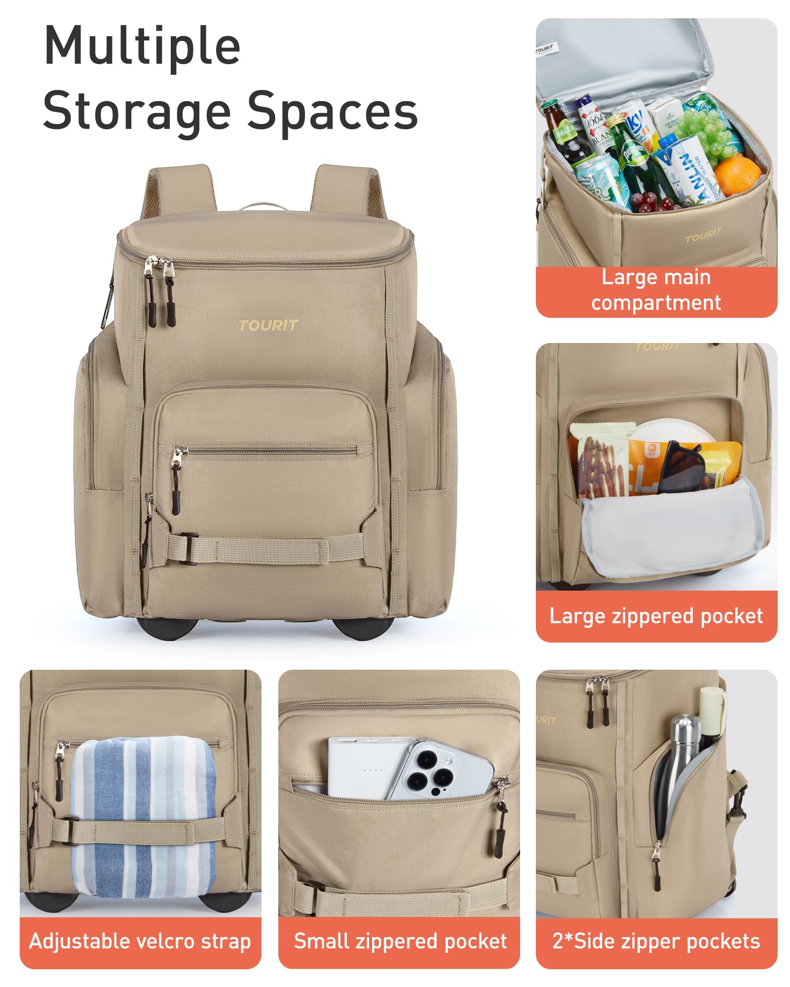 Foto 5 | Mochila Térmica Tourit Rolling, Impermeable, Aislante, 22 L - Venta Internacional.