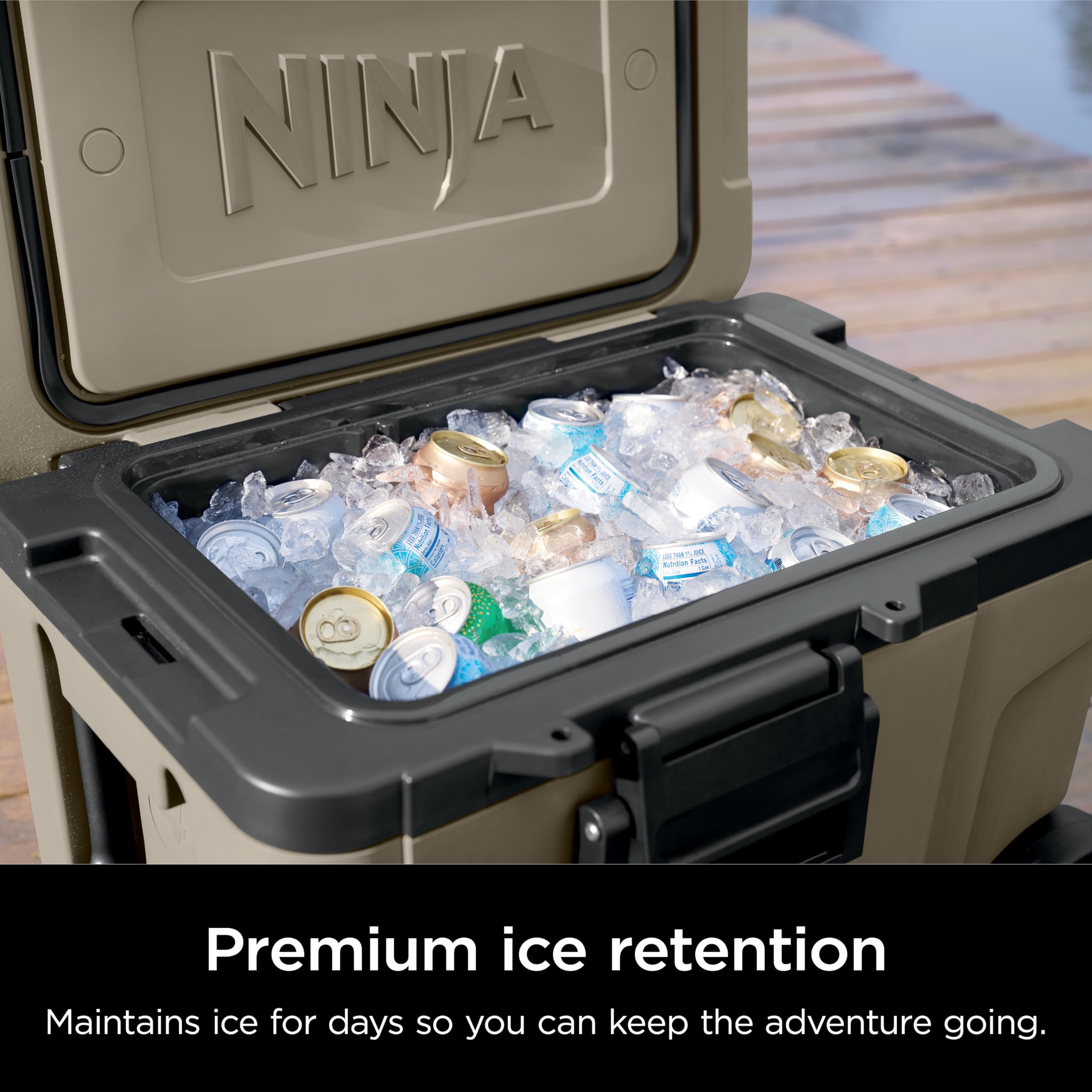 Foto 5 | Cooler Ninja Outdoor Frostvault Con Ruedas De Abedul De 65 Cuartos De Galón, Beige - Venta Internacional.