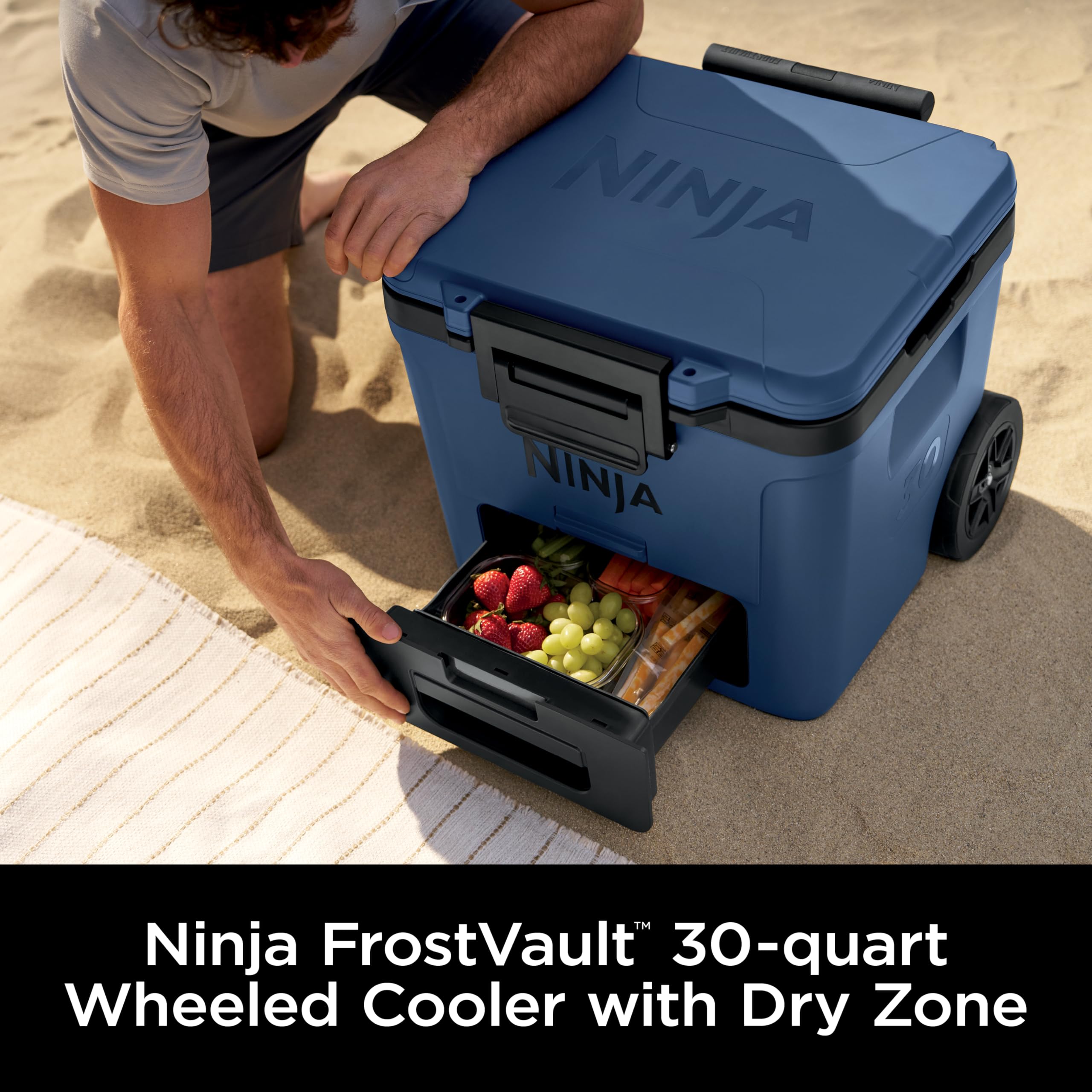Foto 3 pulgar | Cooler Ninja Frostvault 30 L Con Ruedas Y Zona Seca Azul Fb230bl - Venta Internacional.