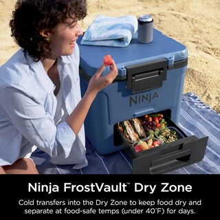 Foto 3 | Cooler Ninja Frostvault 30 L Con Ruedas Y Zona Seca Azul Fb230bl - Venta Internacional.