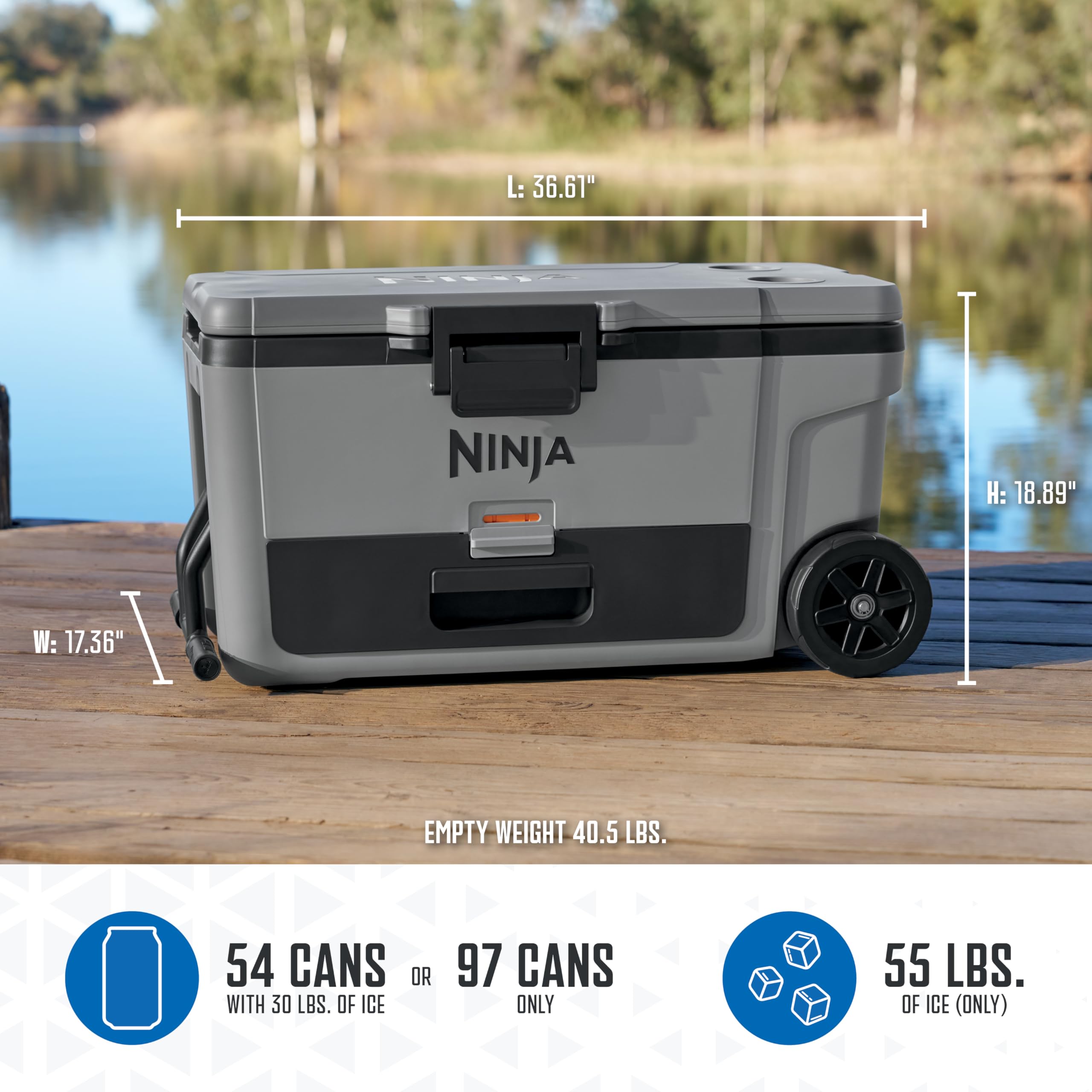 Foto 8 pulgar | Cooler Ninja Outdoor Frostvault De 65 Cuartos De Galón Con Ruedas Y Temperatura De Refrigerador - Venta Internacional.