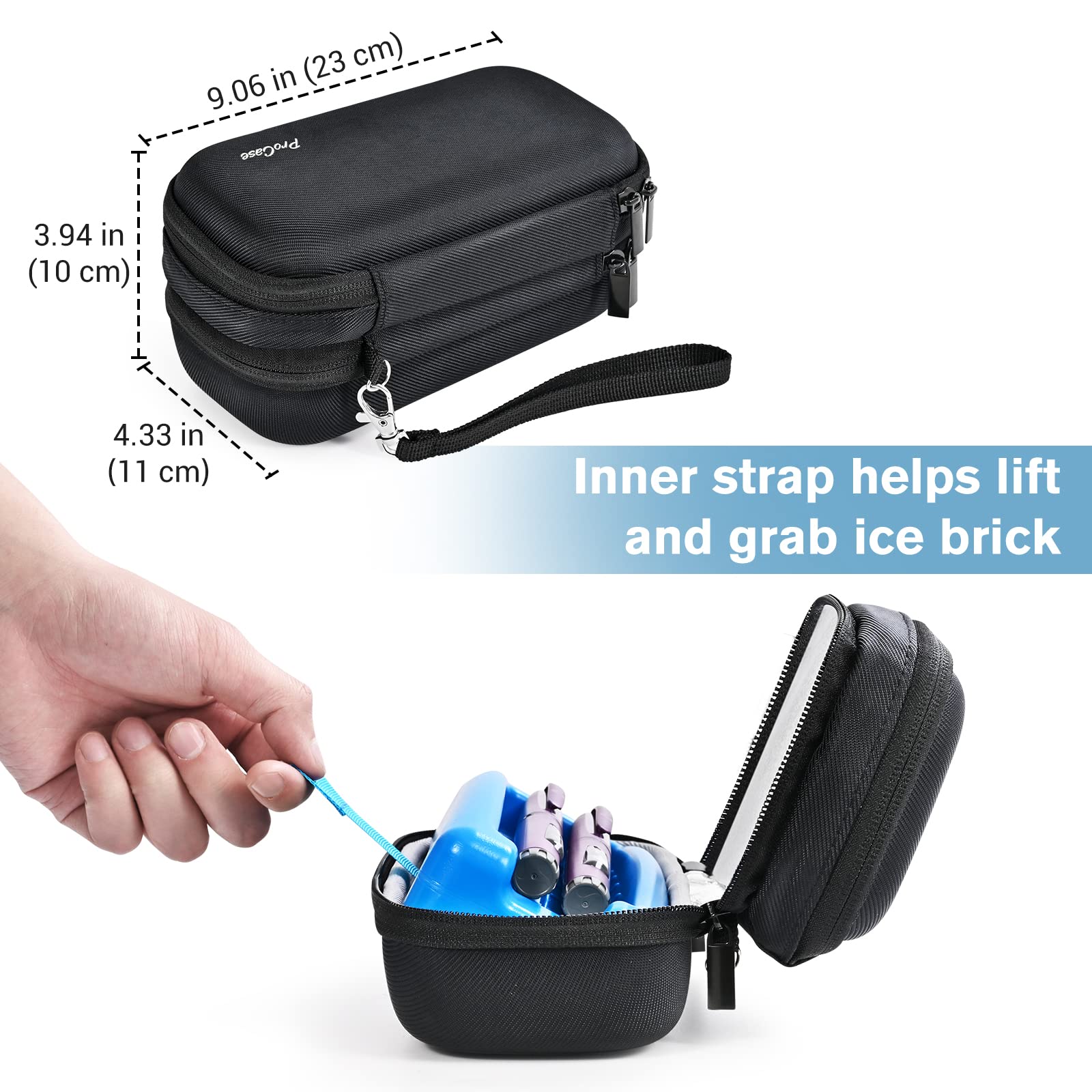 Foto 5 | Maletín De Viaje Para Enfriador De Insulina Procase, Color Negro - Venta Internacional.
