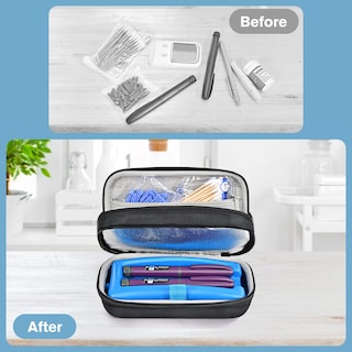 Foto 6 | Maletín De Viaje Para Enfriador De Insulina Procase, Color Negro - Venta Internacional.