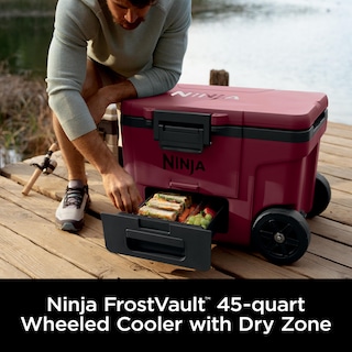 Foto 2 | Cooler Ninja Outdoor Frostvault Con Ruedas De 45 Cuartos De Galón, Color Rojo - Venta Internacional.