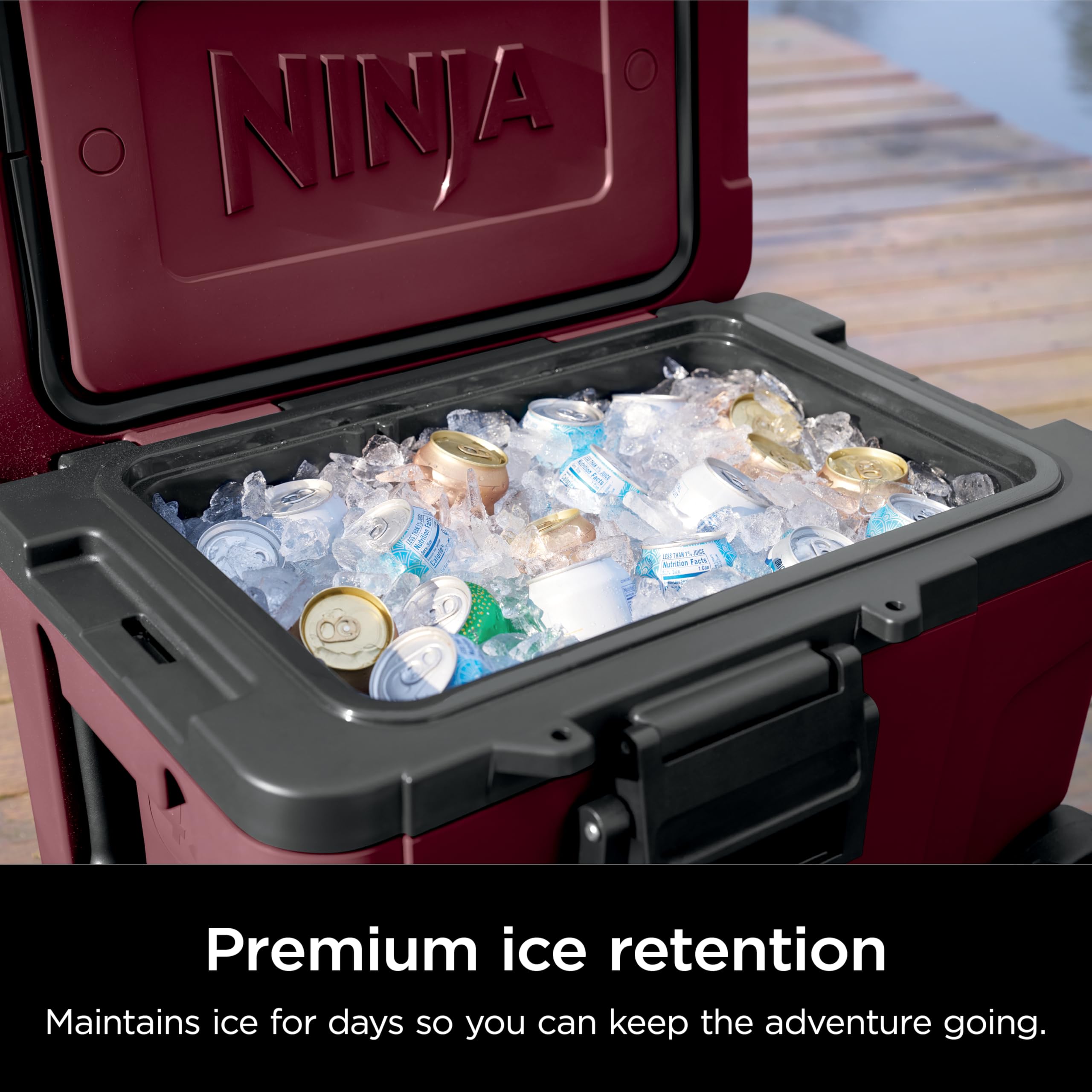 Foto 4 | Cooler Ninja Outdoor Frostvault Con Ruedas De 45 Cuartos De Galón, Color Rojo - Venta Internacional.