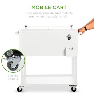 Foto 2 | Cooler Cart Best Choice Products, Acero Laminado De 80 Litros Con Hielo - Venta Internacional.