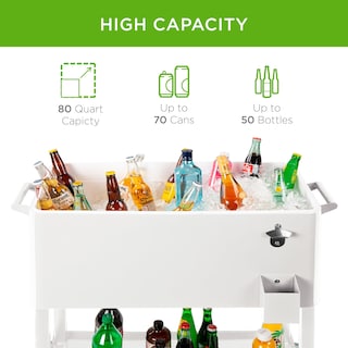Foto 3 | Cooler Cart Best Choice Products, Acero Laminado De 80 Litros Con Hielo - Venta Internacional.