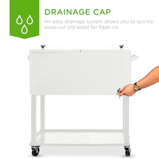 Foto 6 | Cooler Cart Best Choice Products, Acero Laminado De 80 Litros Con Hielo - Venta Internacional.