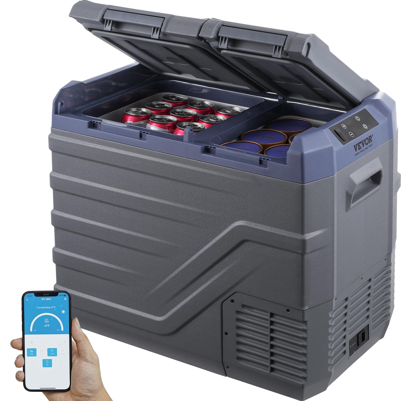 Foto 2 pulgar | Refrigerador De Coche Vevor 40l, Doble Zona, Portátil, 12 V - Venta Internacional.