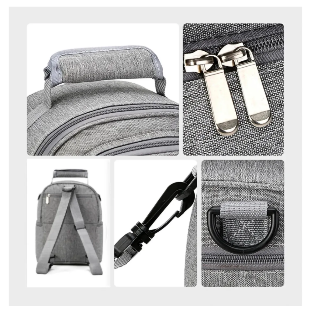 Foto 5 pulgar | Mochila Porta Biberones Hielera Leche Materna Bolsa Térmica Belug,  Gris