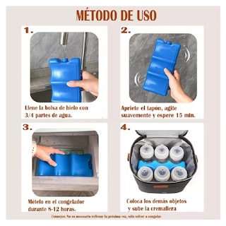 Foto 5 | Porta Biberones Hielera Leche 6 Biberones De Hasta 9 Onzas Belug, Negro