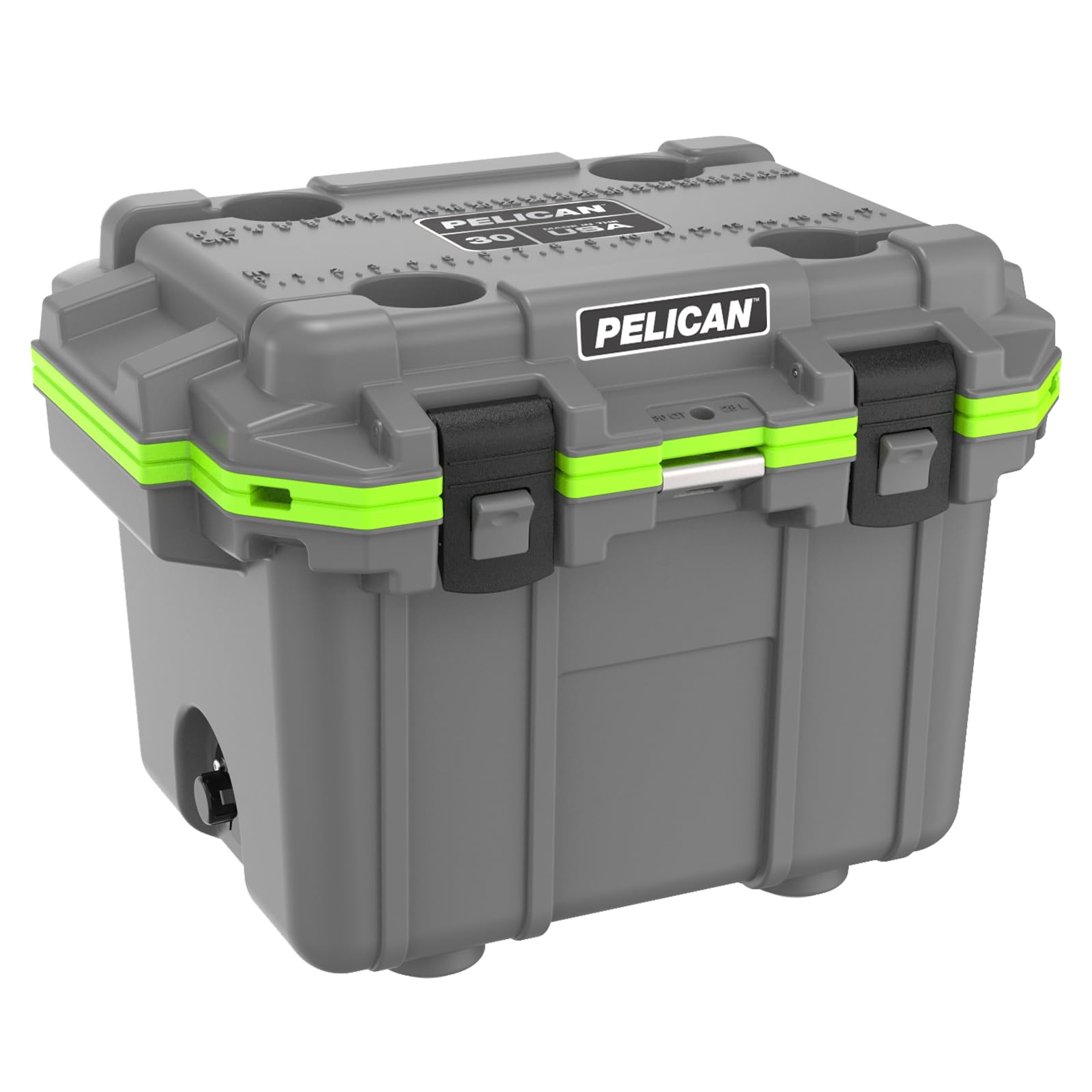 Cooler Pelican Elite 30 Cuartos De Galón 30 L, Gris Oscuro/verde - Venta Internacional.