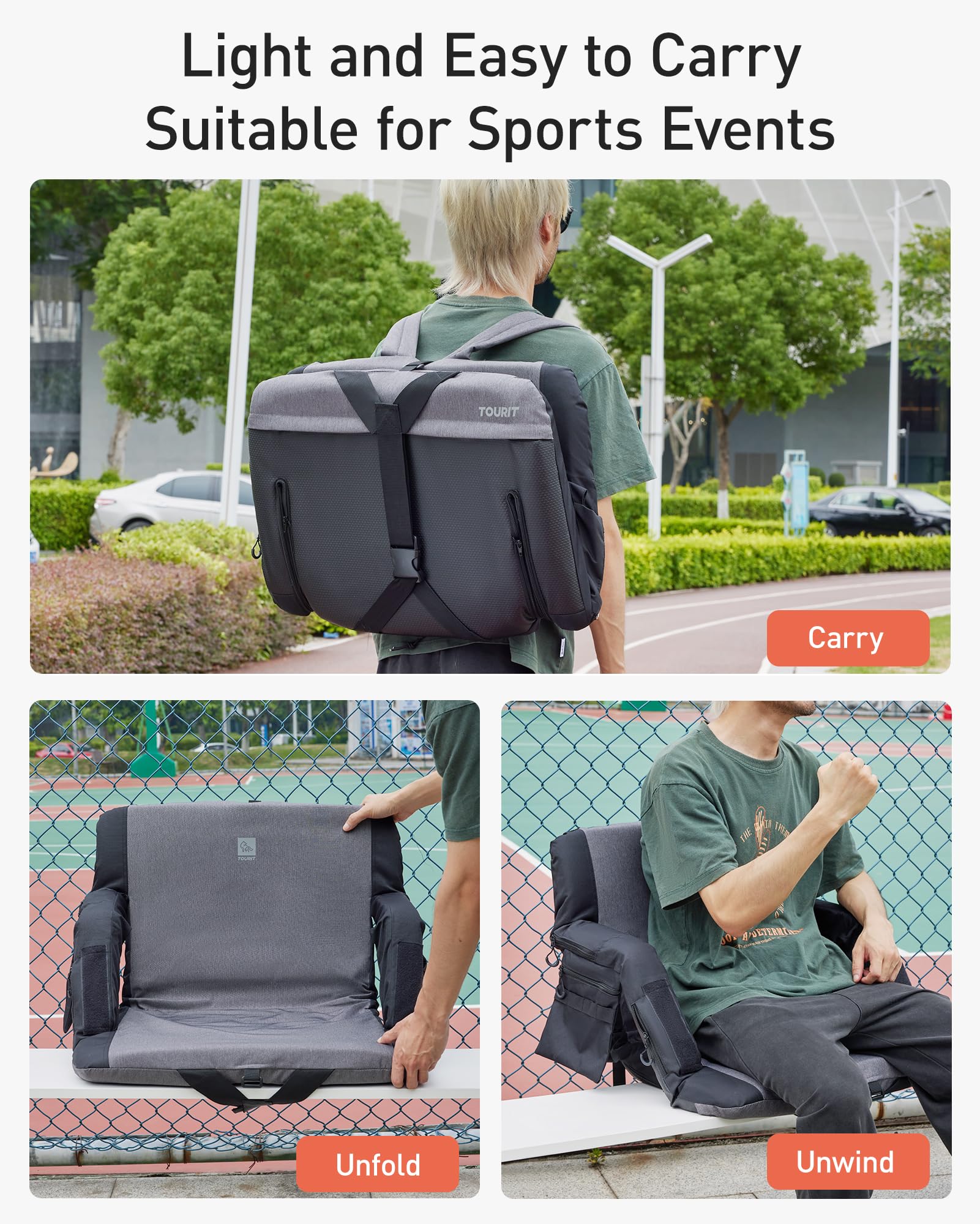 Foto 4 pulgar | Asientos Con Calefacción Para Gradas De Estadio Tourit, De Doble Zona, Negros - Venta Internacional.