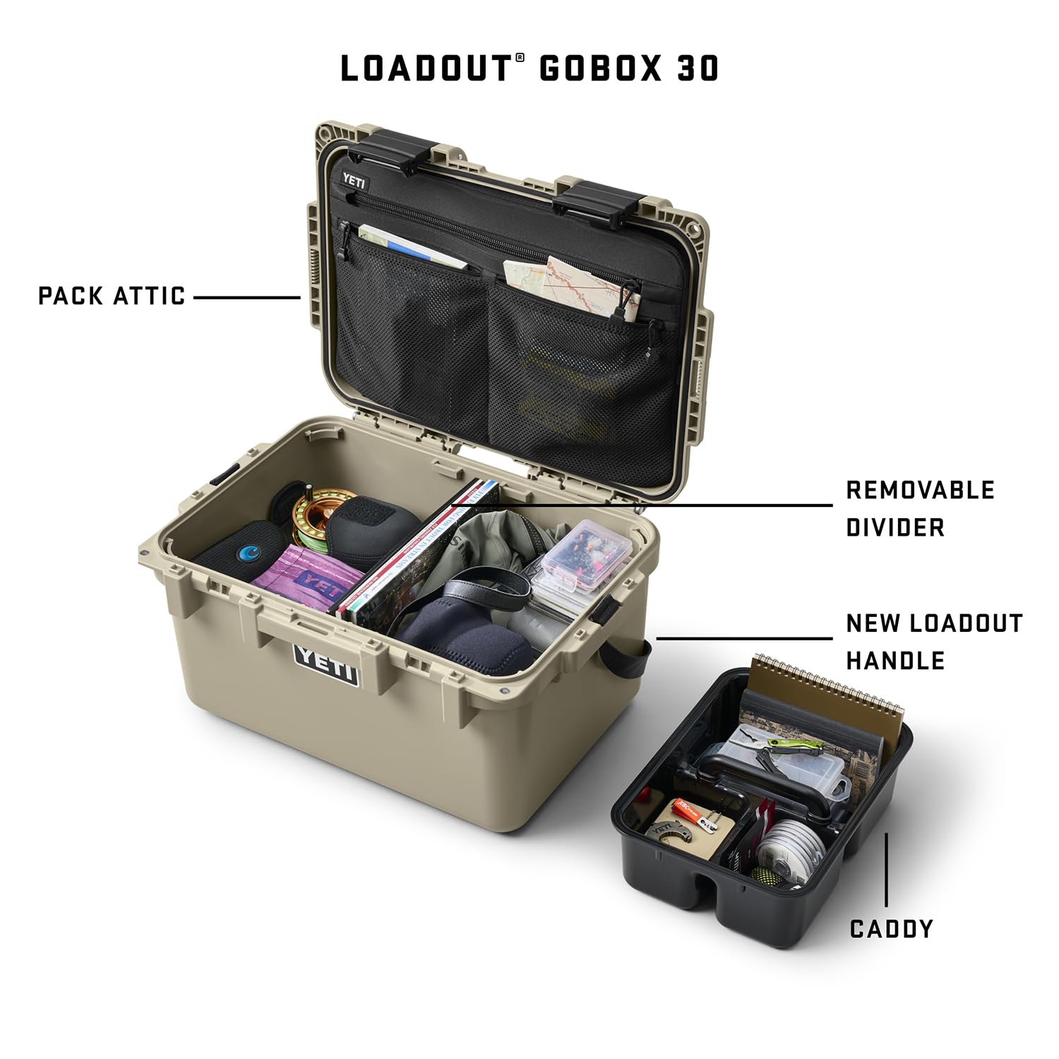 Foto 2 | Estuche De Engranajes Yeti Loadout Gobox 30 White 2.0 Con Asa Heftyhauler - Venta Internacional.