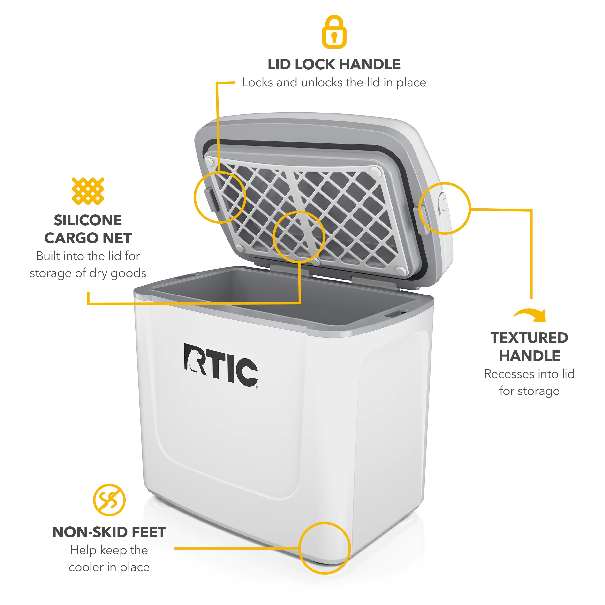 Foto 6 pulgar | Enfriador Rtic Road Trip 8qt Blanco Y Gris - Venta Internacional.