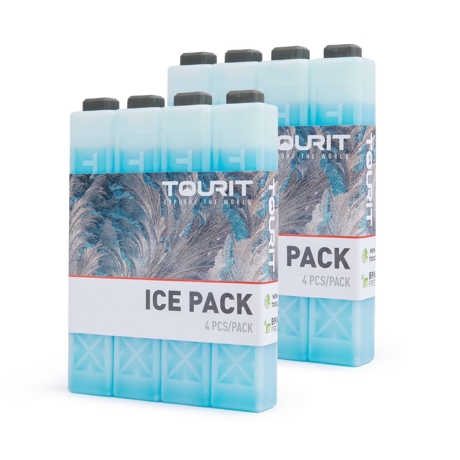 Paquetes De Hielo Tourit Reutilizables Para Refrigeradores, Loncheras O Cajas, Azules - Venta Internacional.