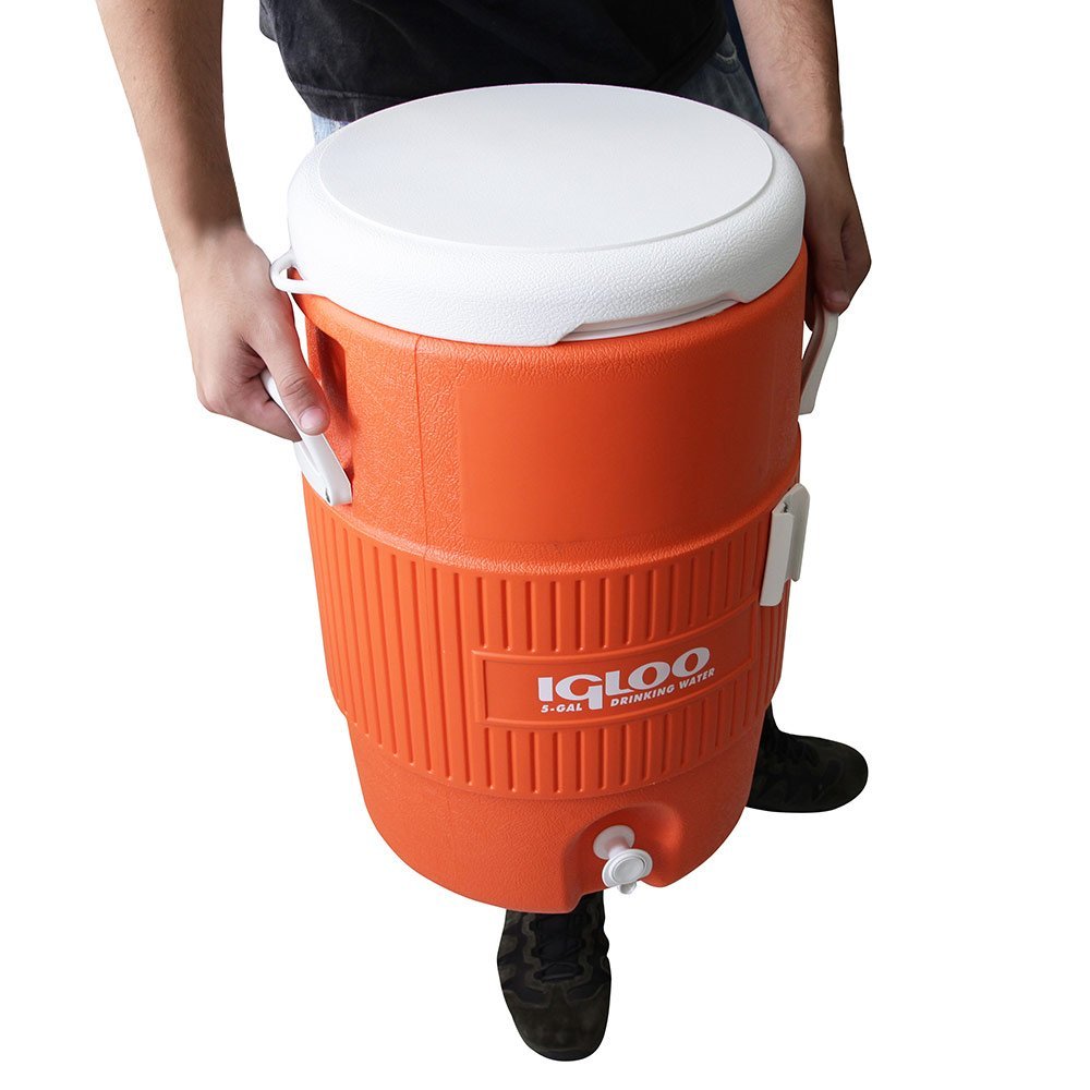 Foto 5 | Hielera Igloo De 19 Litros Con Tapa De Asiento, Color Naranja - Venta Internacional.