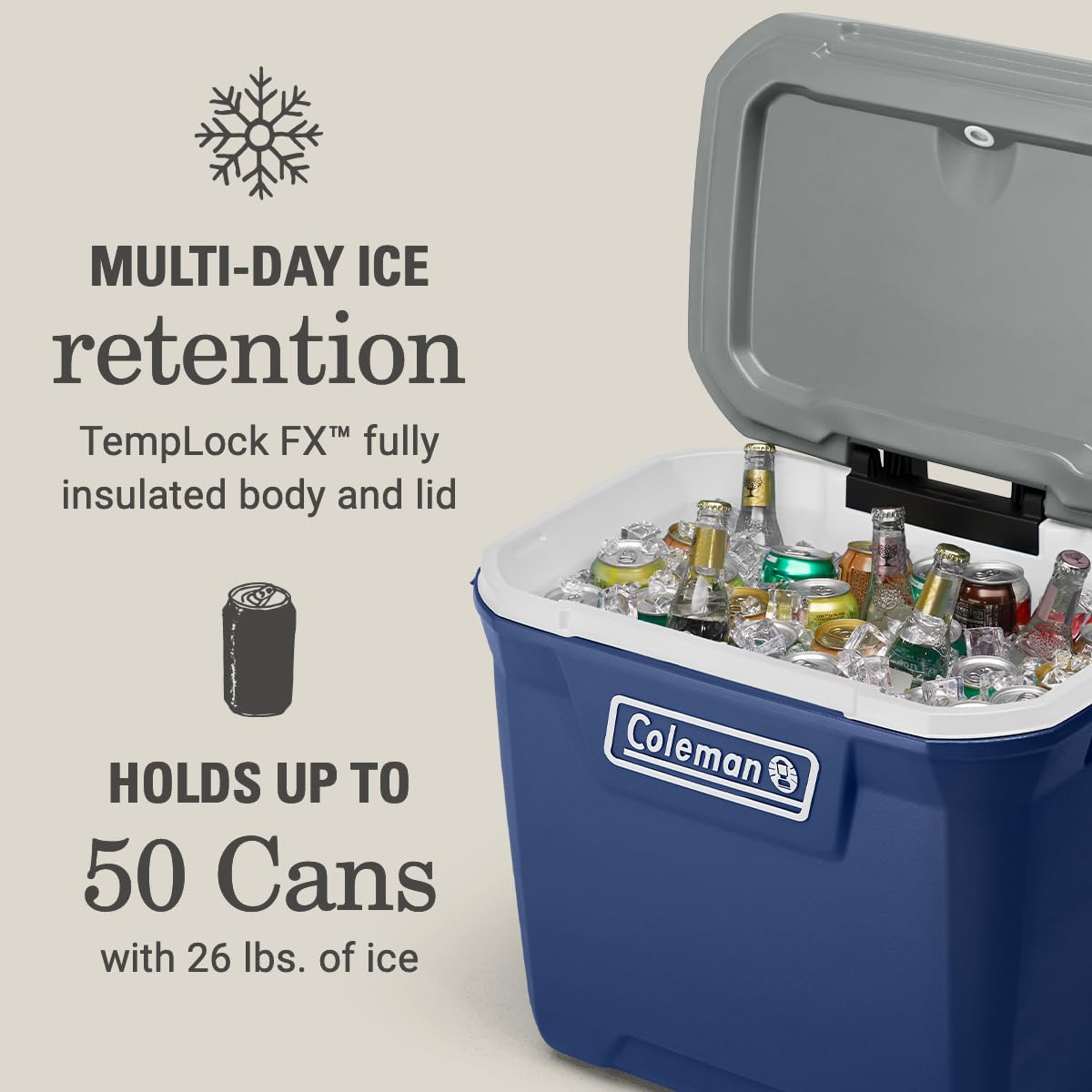 Foto 3 pulgar | Lata Cooler Coleman 316 Series, Portátil, Con Aislamiento, 65 Litros Y Más De 100 - Venta Internacional.