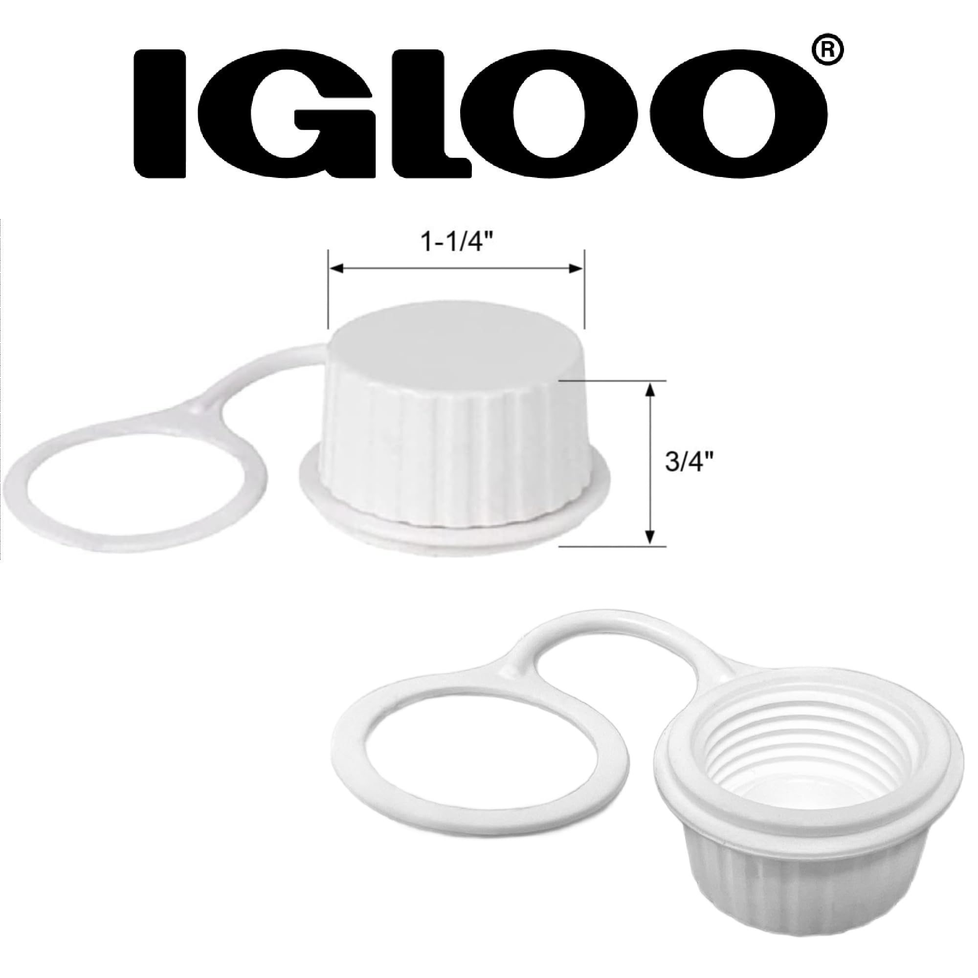 Foto 3 pulgar | Tapones De Desagüe Para Enfriadores Igloo 20049, Blancos, Pequeños, Con Correa - Venta Internacional.