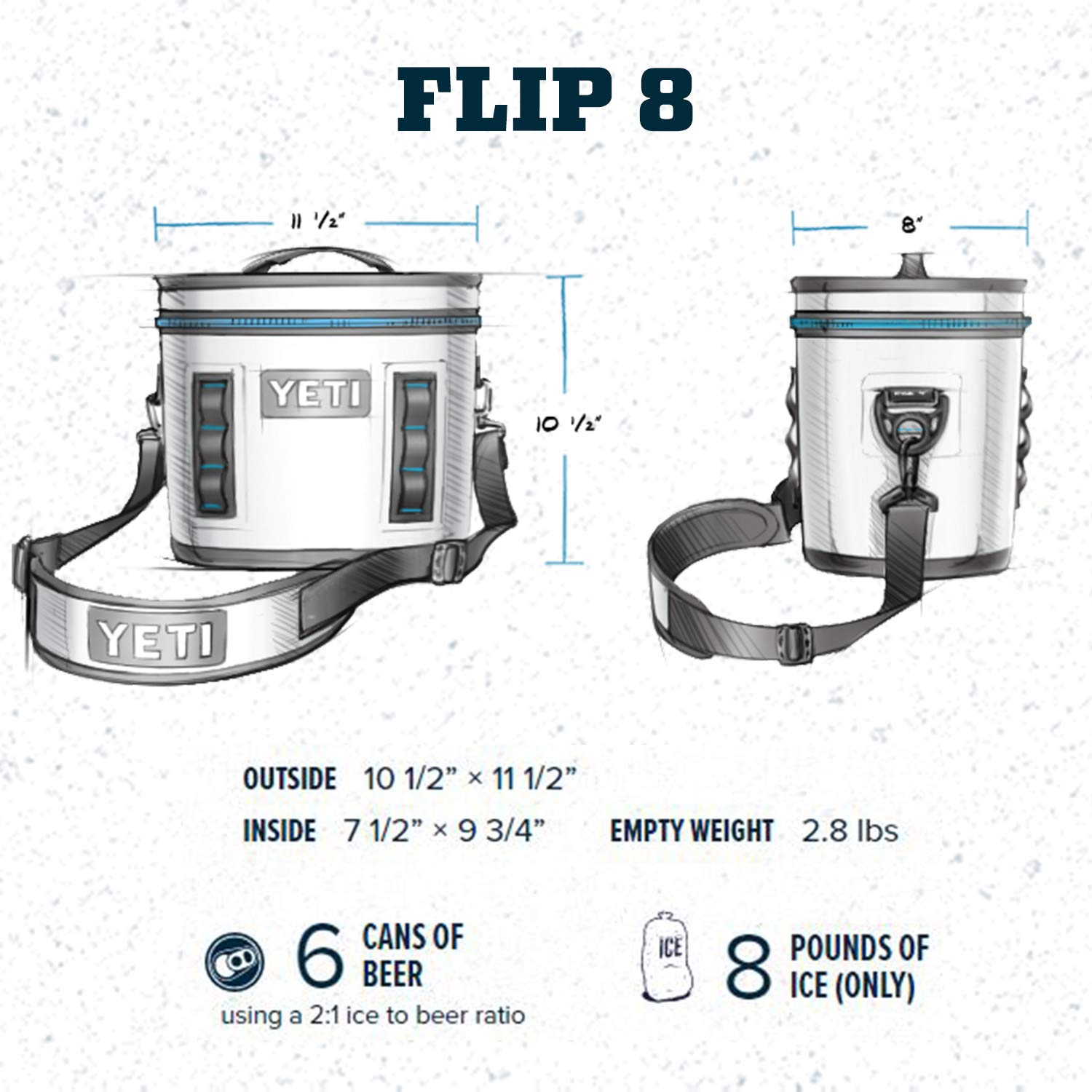 Foto 4 | Cooler Yeti Hopper Flip 8 Portátil, Carbón Vegetal, 4 Litros - Venta Internacional.