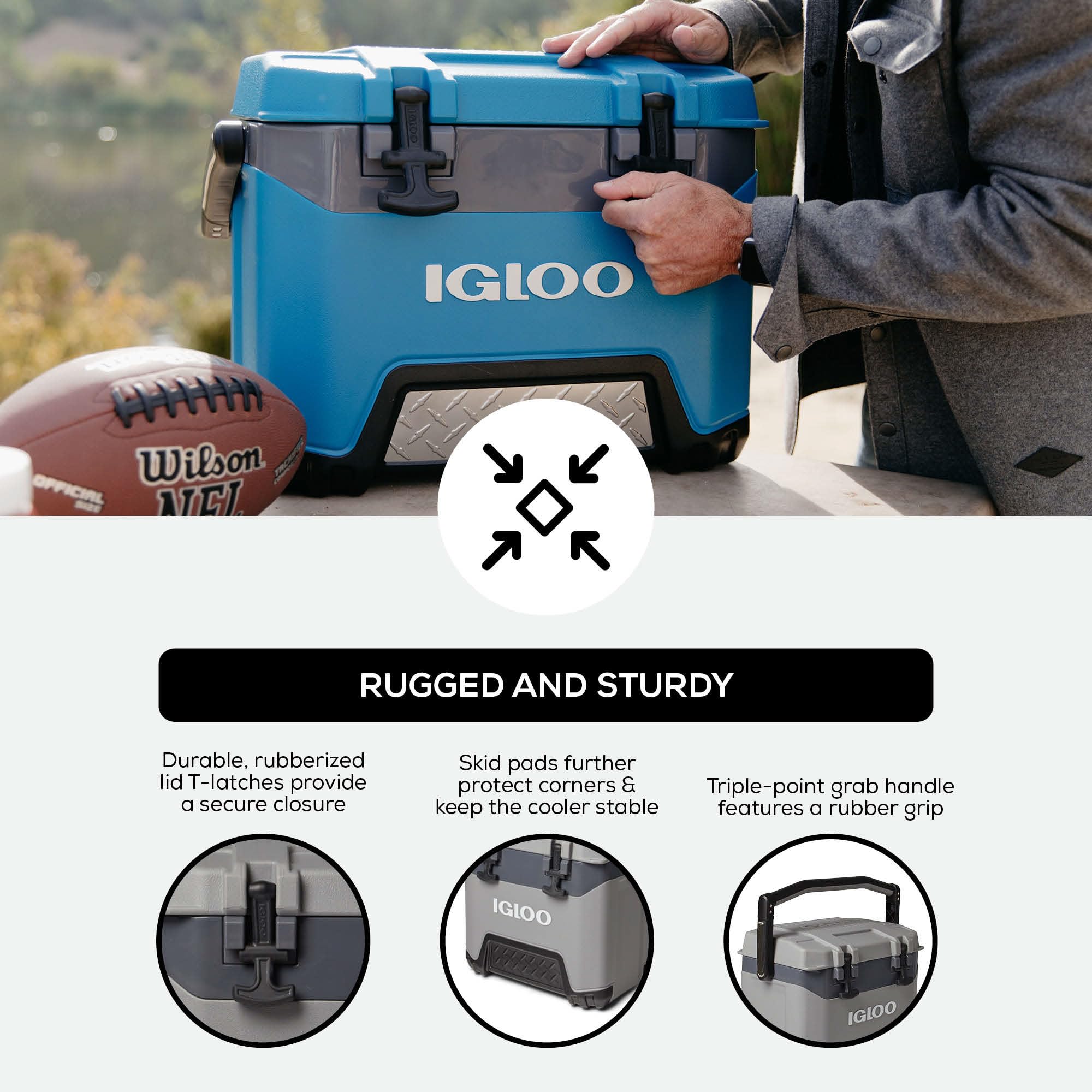 Foto 4 pulgar | Cooler Igloo Bmx, Gris, 25 Cuartos De Galón, Tiene Capacidad Para 37 Latas - Venta Internacional.