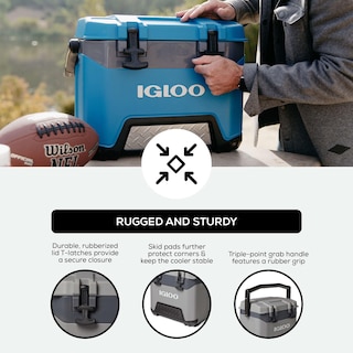 Foto 3 | Cooler Igloo Bmx, Gris, 25 Cuartos De Galón, Tiene Capacidad Para 37 Latas - Venta Internacional.