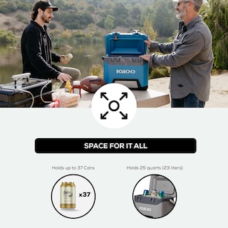 Foto 6 | Cooler Igloo Bmx, Gris, 25 Cuartos De Galón, Tiene Capacidad Para 37 Latas - Venta Internacional.