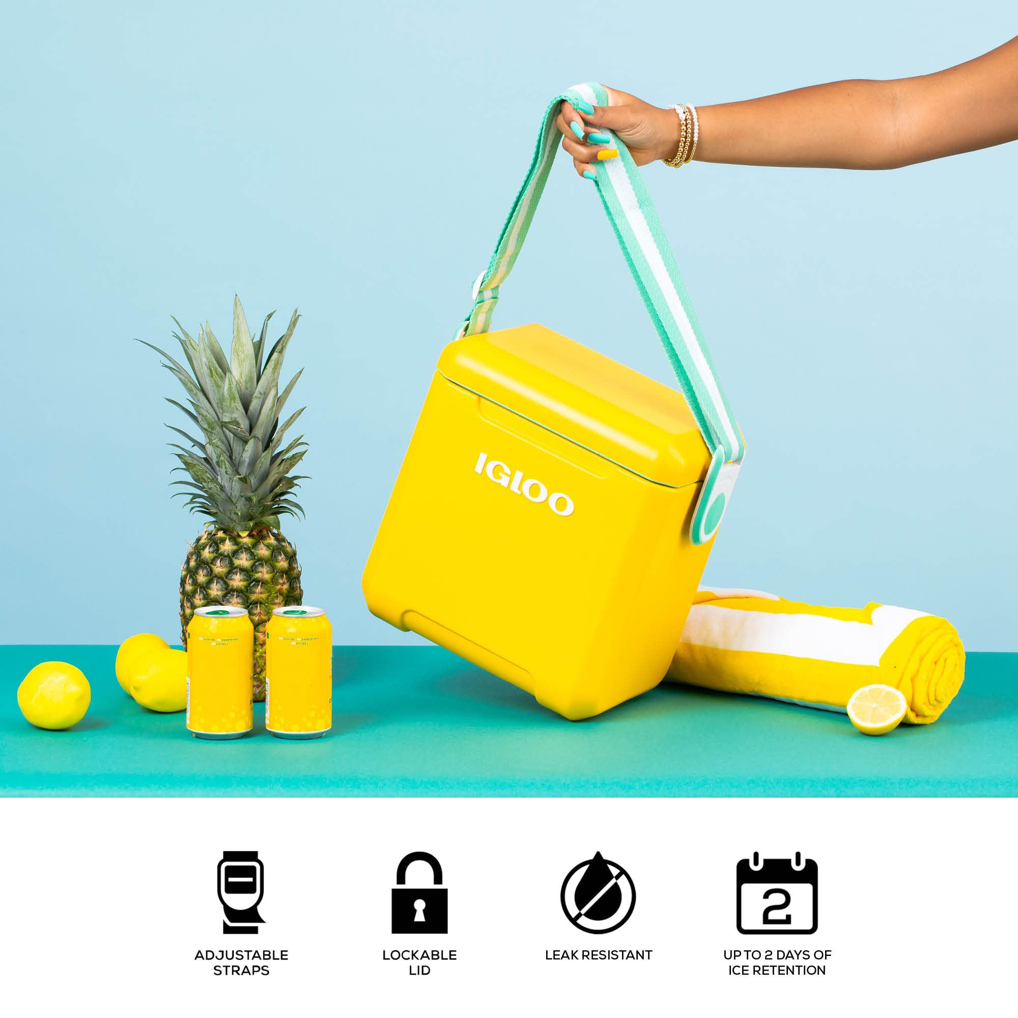 Foto 6 pulgar | Etiqueta Tipo Iglú Con Correas, Estilo Pícnic, 11 L, Color Amarillo - Venta Internacional.