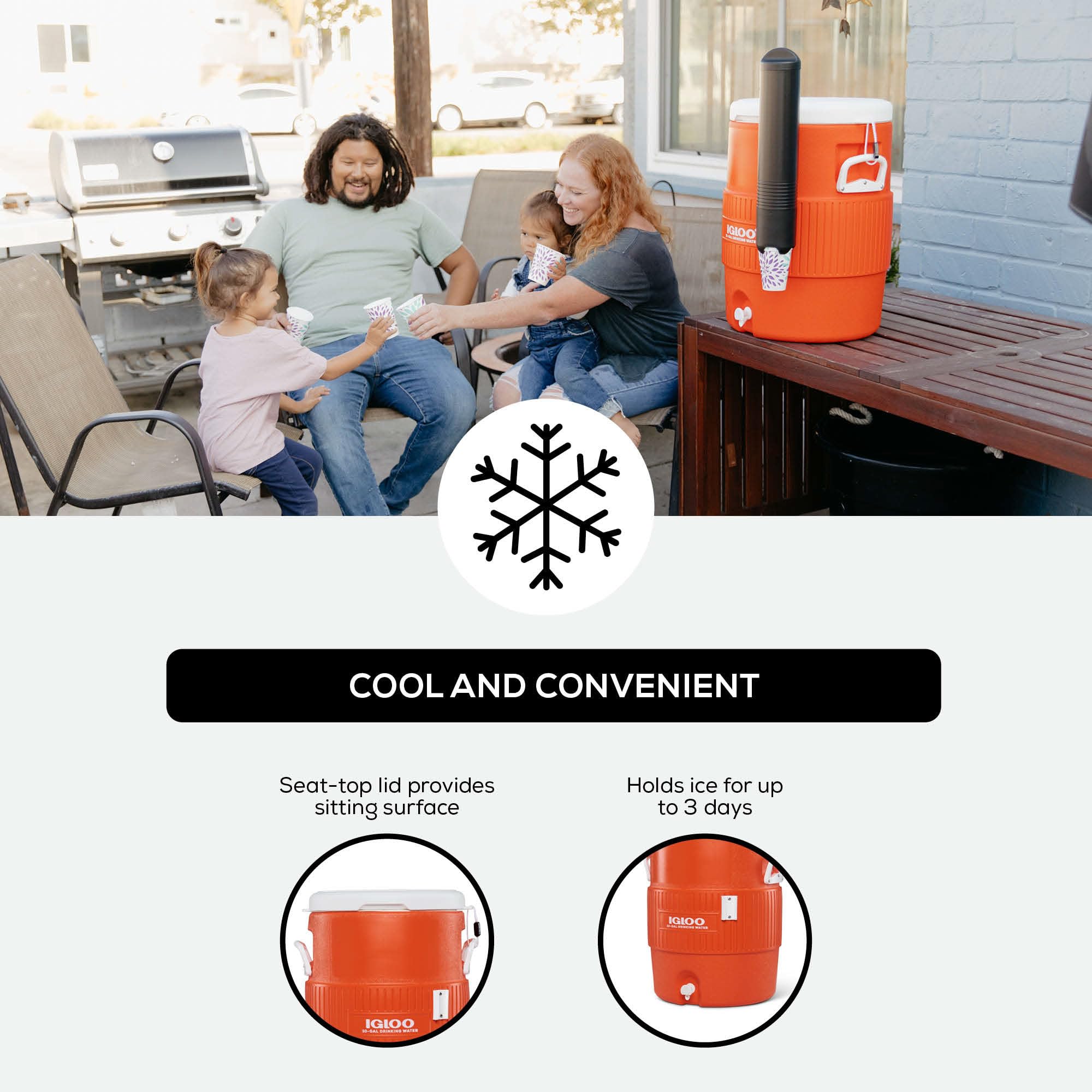 Foto 5 pulgar | Dispensador De Agua Portátil Cooler Igloo Sports De 10 Galones, Color Naranja - Venta Internacional.