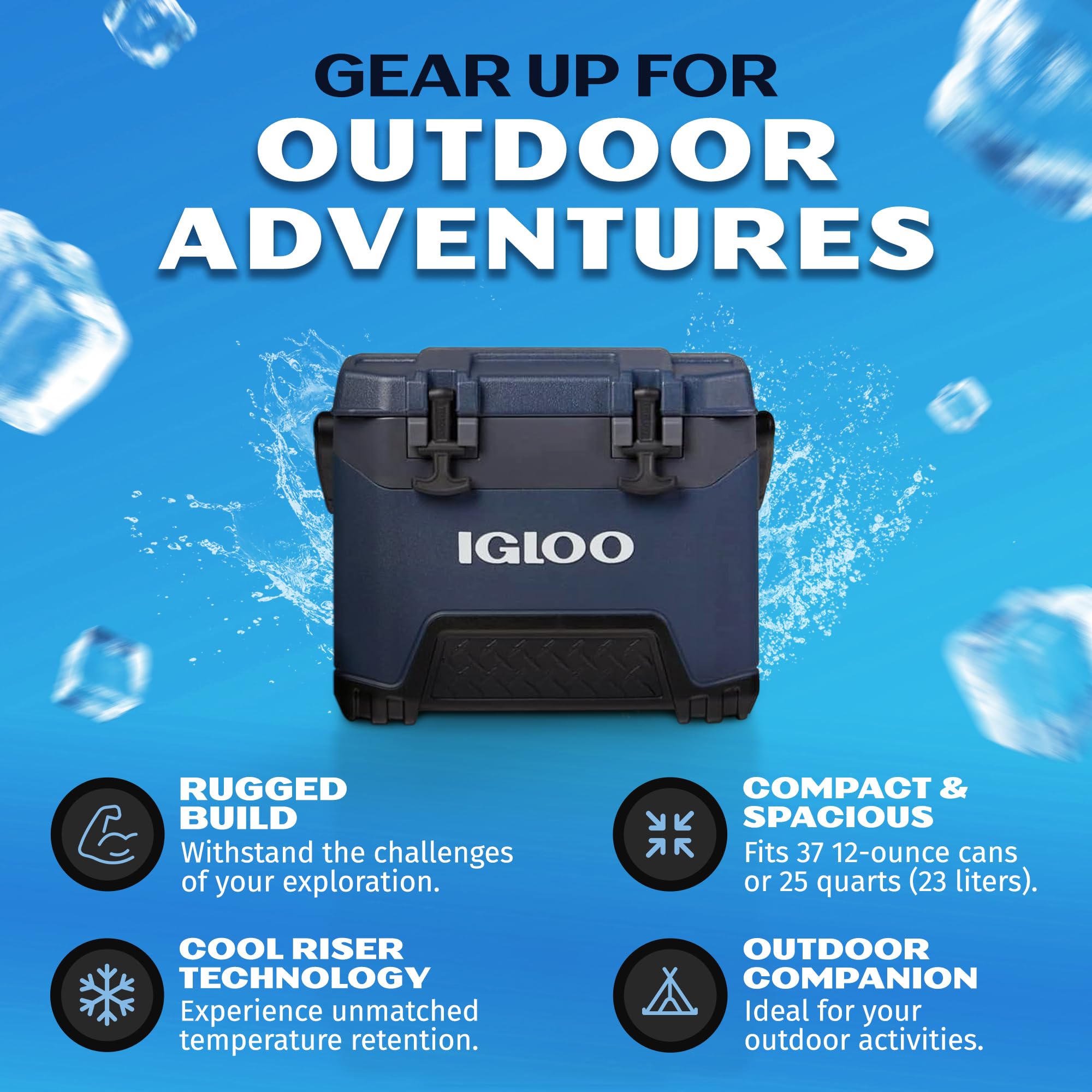 Foto 3 pulgar | Hielera Cooler Igloo Heavy-duty Para Bmx De 25 Cuartos De Galón Con Cool Riser - Venta Internacional.