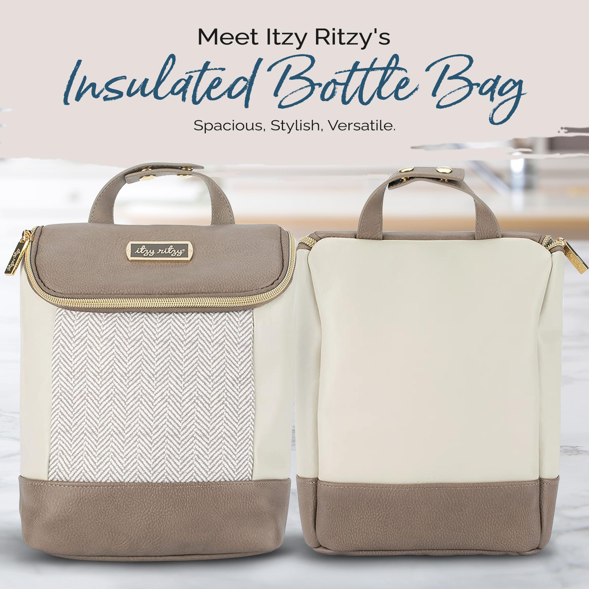 Foto 2 | La Bolsa Aislante Para Botellas Itzy Ritzy Mantiene Las Botellas Calientes Y Frías, Color Vainilla - Venta Internacion
