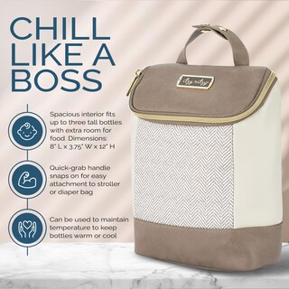 Foto 4 | La Bolsa Aislante Para Botellas Itzy Ritzy Mantiene Las Botellas Calientes Y Frías, Color Vainilla - Venta Internacion