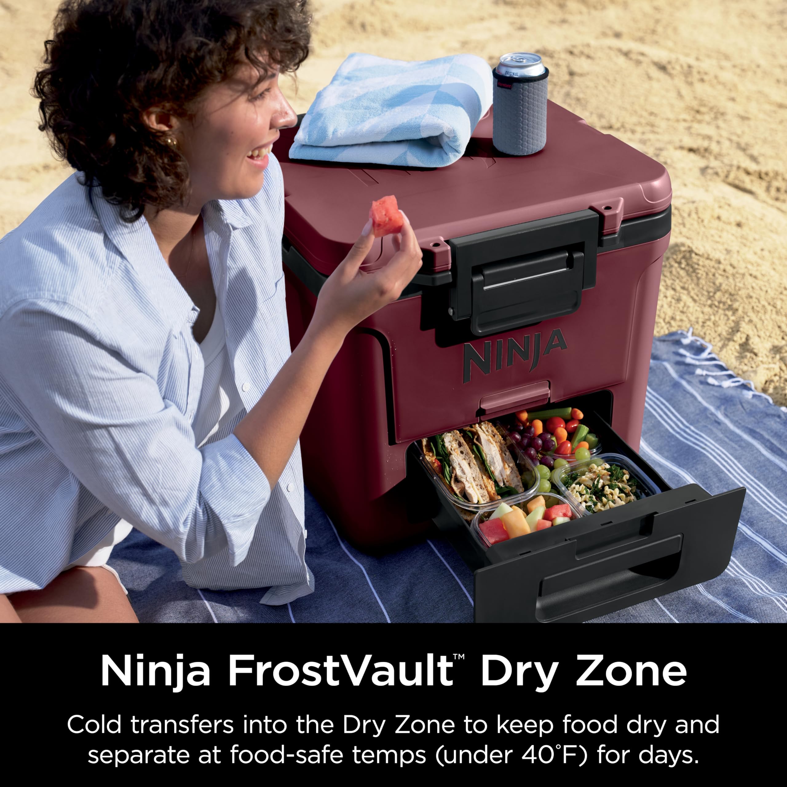 Foto 3 | Cooler Ninja Frostvault 30qt Con Ruedas Aisladas Canyon Red - Venta Internacional.