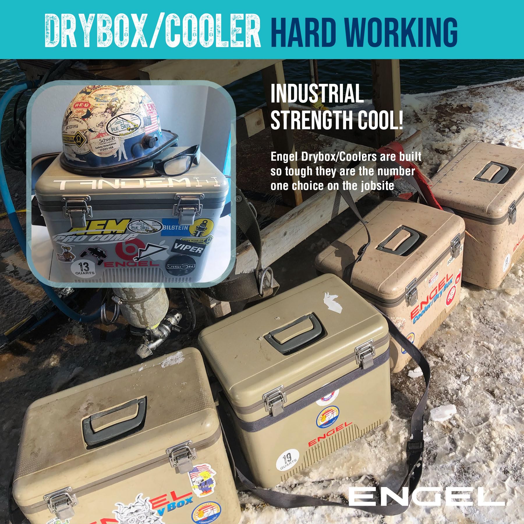 Foto 5 | Caja Seca Hermética Cooler Engel Uc19 De 19 Cuartos De Galón, A Prueba De Fugas, Plateada - Venta Internacional.