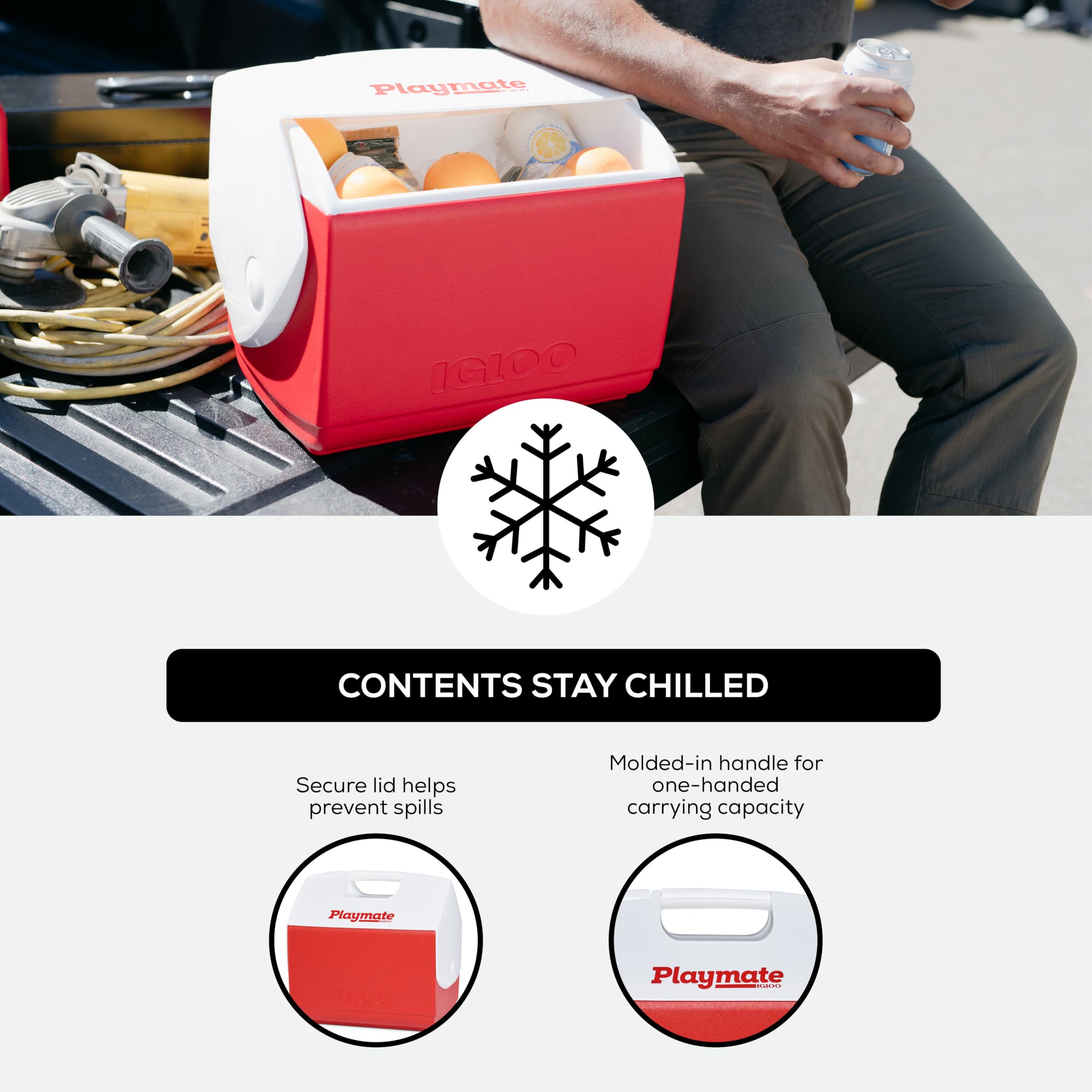 Foto 5 pulgar | Cooler Igloo Playmate Elite Rojo/blanco De 16 Litros Para Picnics Y Acampadas - Venta Internacional.