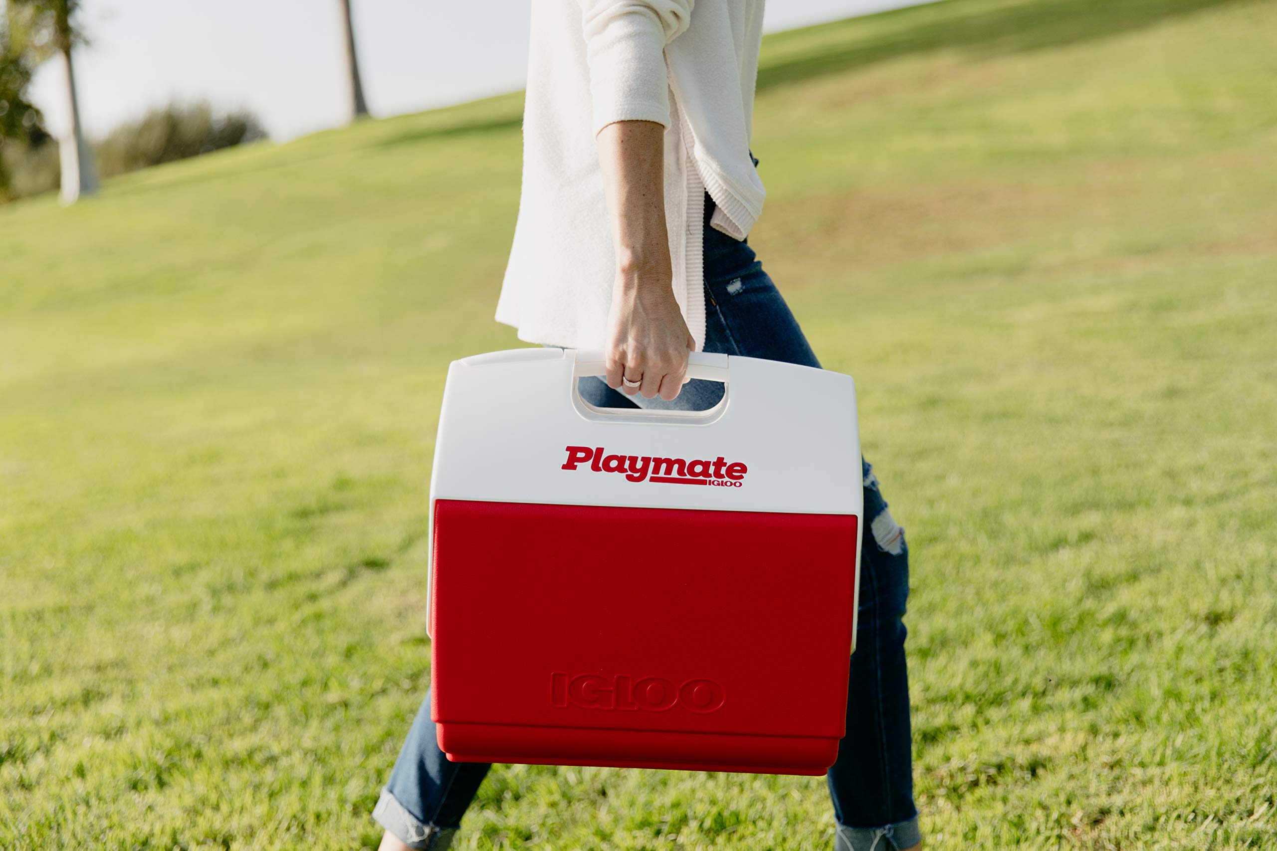 Foto 7 pulgar | Cooler Igloo Playmate Elite Rojo/blanco De 16 Litros Para Picnics Y Acampadas - Venta Internacional.