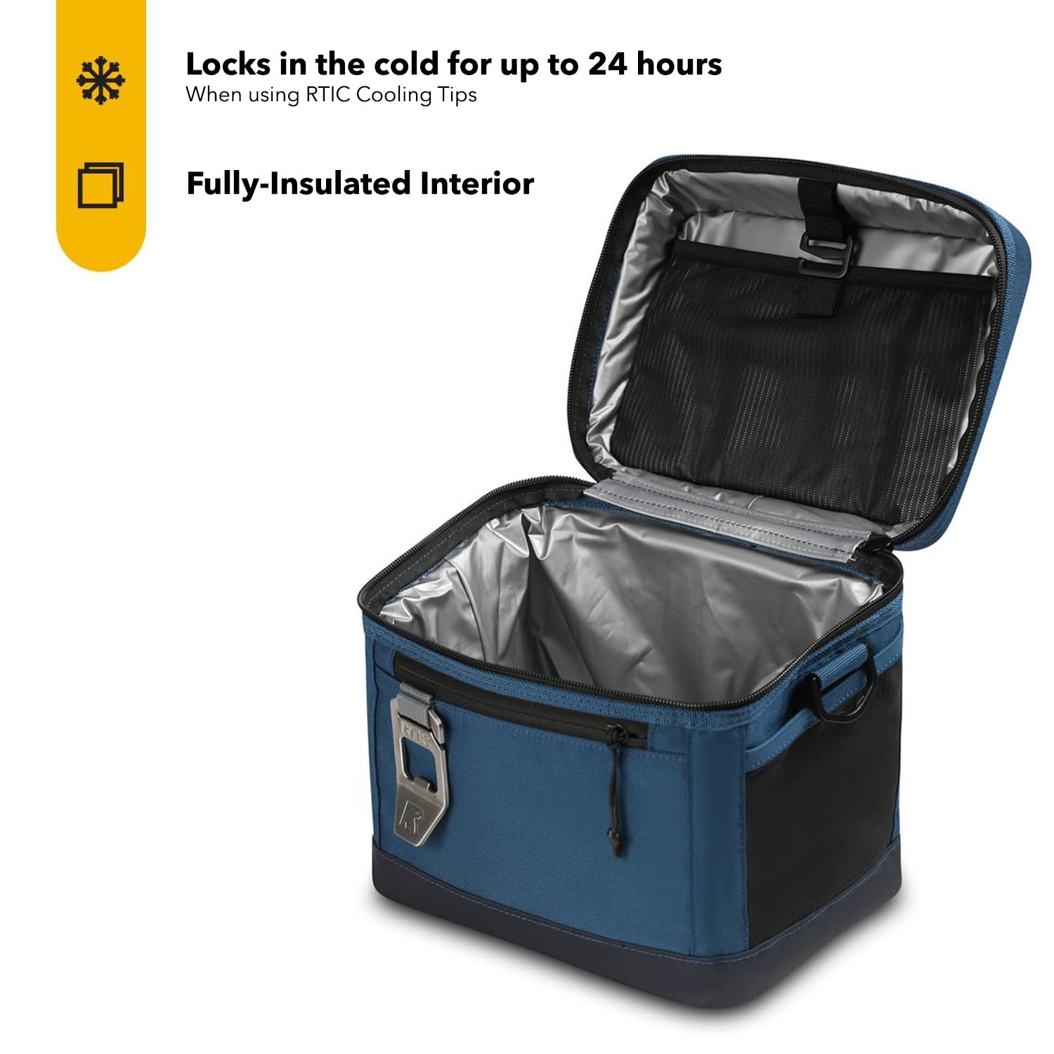 Foto 3 pulgar | Cooler Rtic Everyday 8 Latas Con Aislamiento Suave, Azul Marino - Venta Internacional.