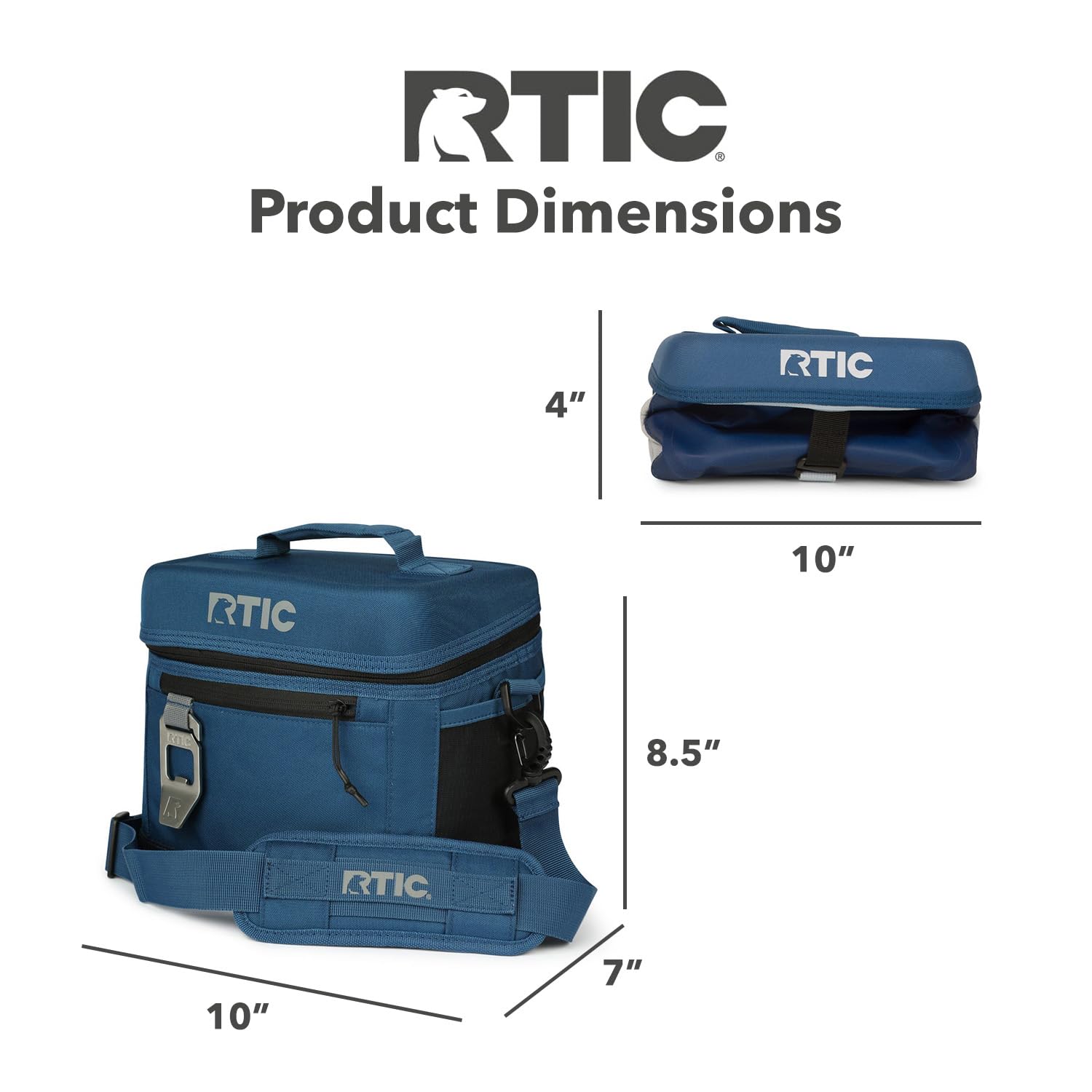 Foto 5 pulgar | Cooler Rtic Everyday 8 Latas Con Aislamiento Suave, Azul Marino - Venta Internacional.