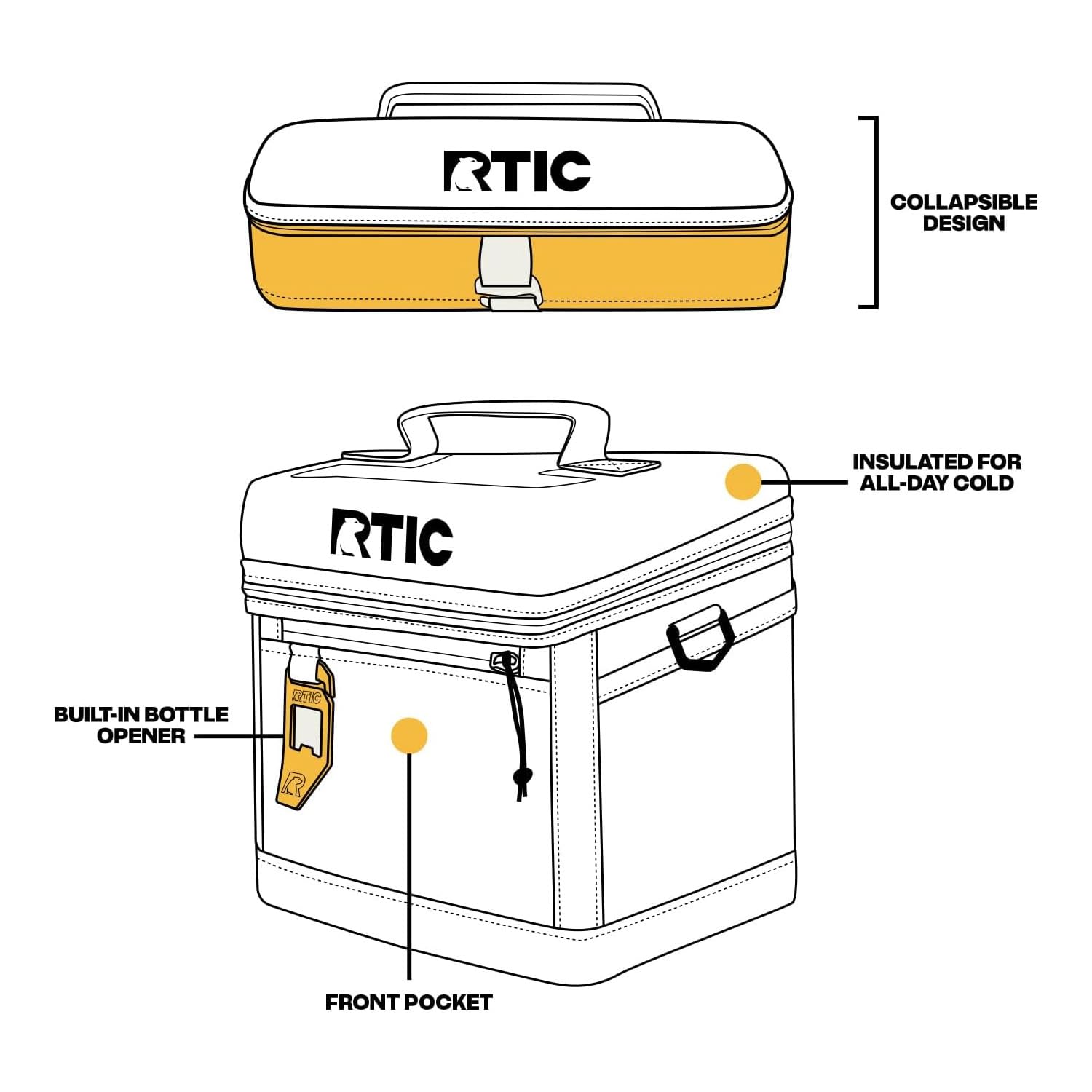 Foto 5 | Cooler Rtic Everyday 8 Latas Con Aislamiento Suave, Azul Marino - Venta Internacional.
